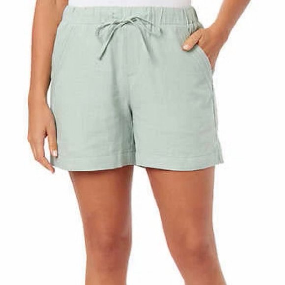 Bundle (2) Calvin Klein T-Shirt + Briggs Linen Blend Shorts Women's Size L Beach - Picture 8 of 13